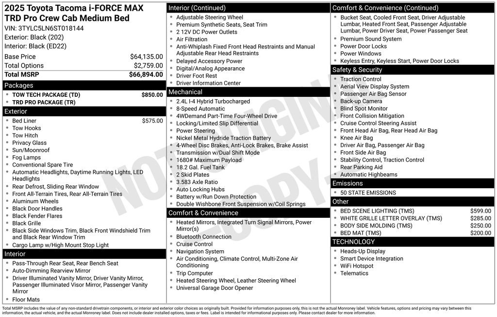 Used 2025 Toyota Tacoma TRD Pro w/ Tow Tech Package image 30