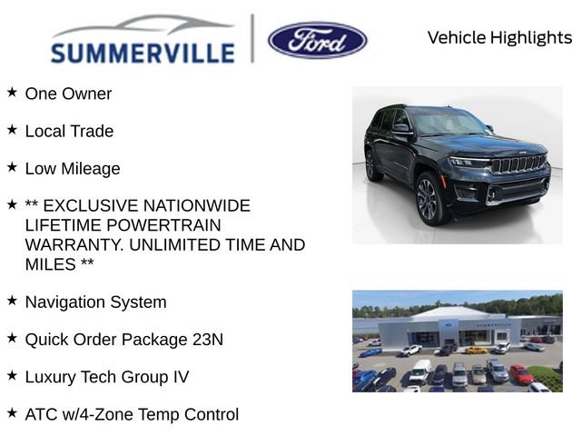 Used 2023 Jeep Grand Cherokee Overland w/ Luxury Tech Group IV AWD/4WD video 2