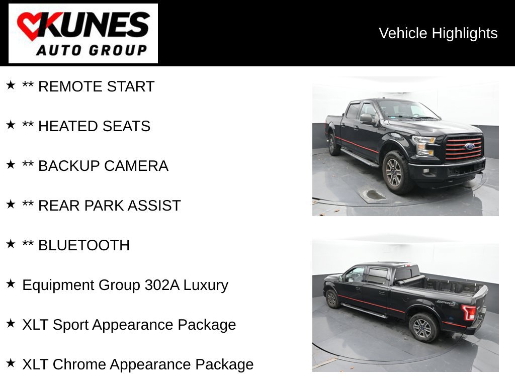 Used 2016 Ford F150 XLT w/ Equipment Group 302A Luxury AWD/4WD image 2