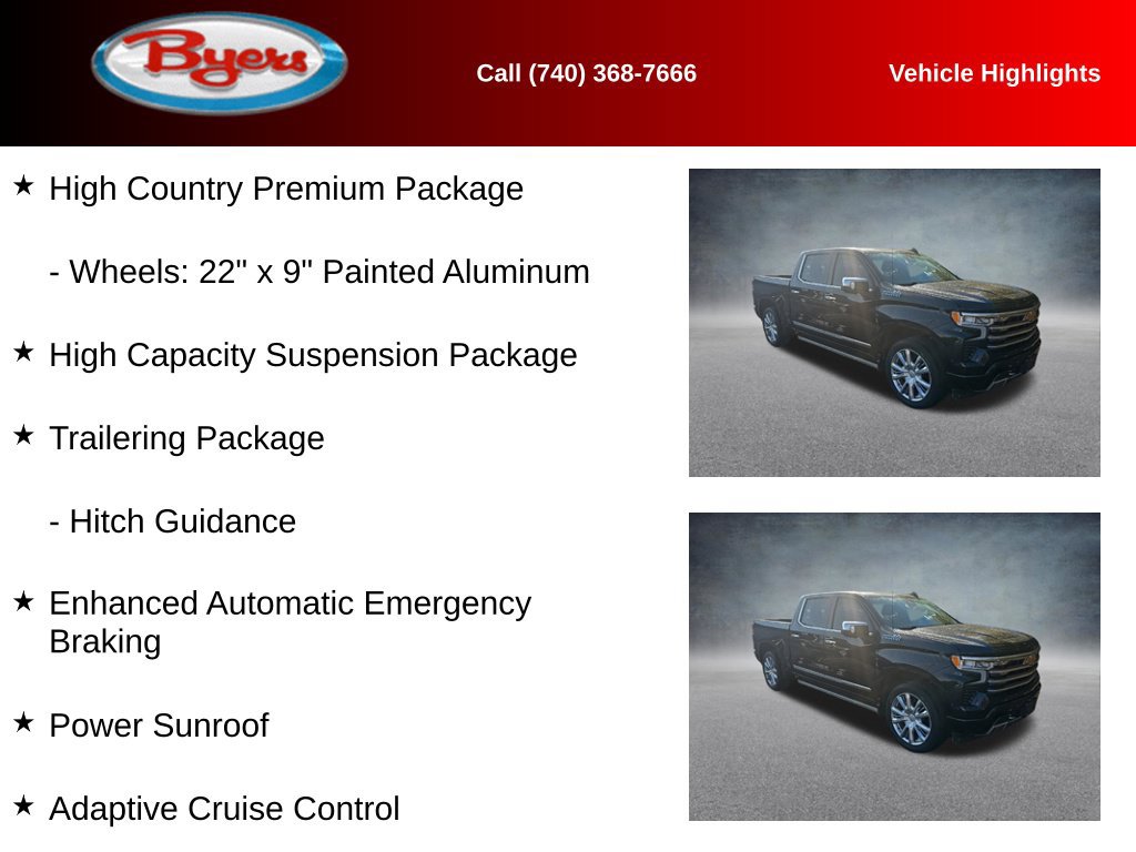 Used 2022 Chevrolet Silverado 1500 High Country w/ High Country Premium Package AWD/4WD image 12