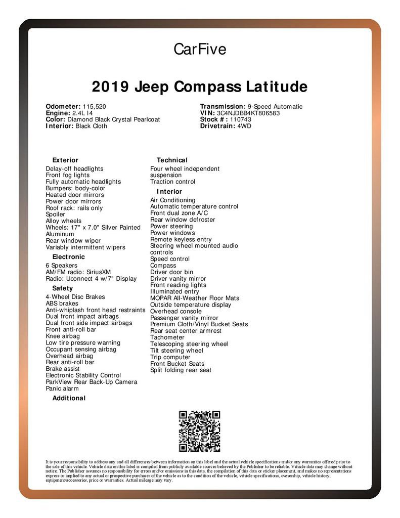 Used 2019 Jeep Compass Latitude AWD/4WD image 25