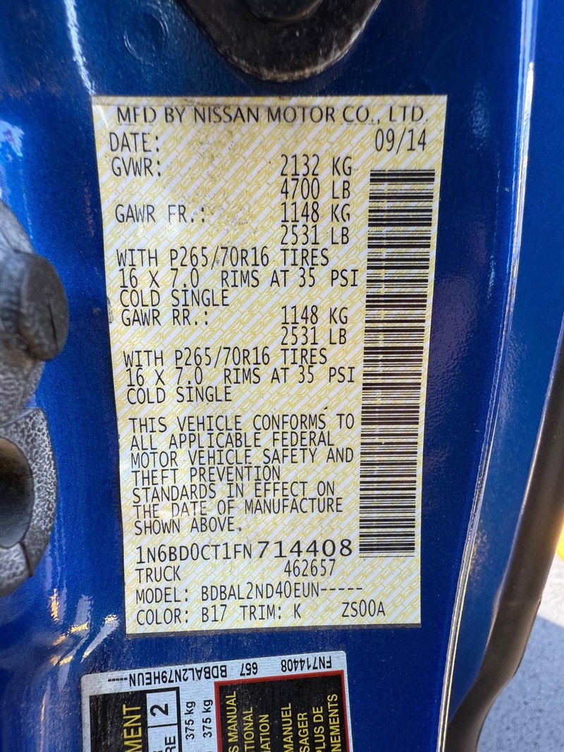 Used 2015 Nissan Frontier SV image 27