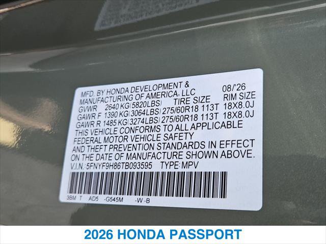 New 2026 Honda Passport TrailSport Elite image 27