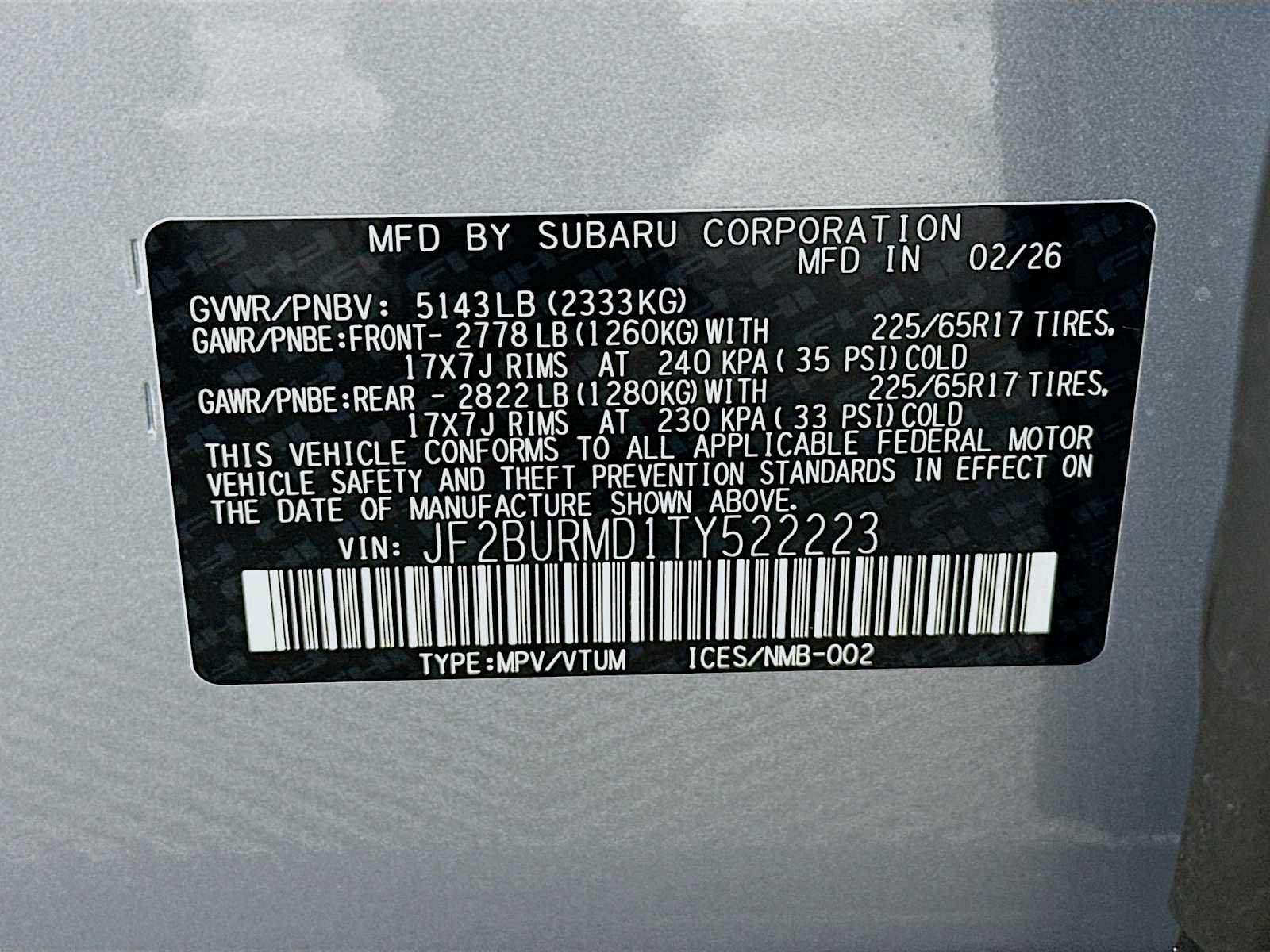 New 2026 Subaru Outback Wilderness AWD/4WD image 31