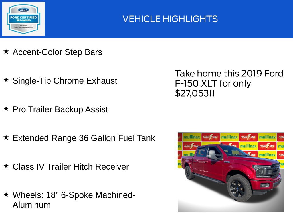 Used 2019 Ford F150 XLT w/ Equipment Group 302A Luxury AWD/4WD image 19