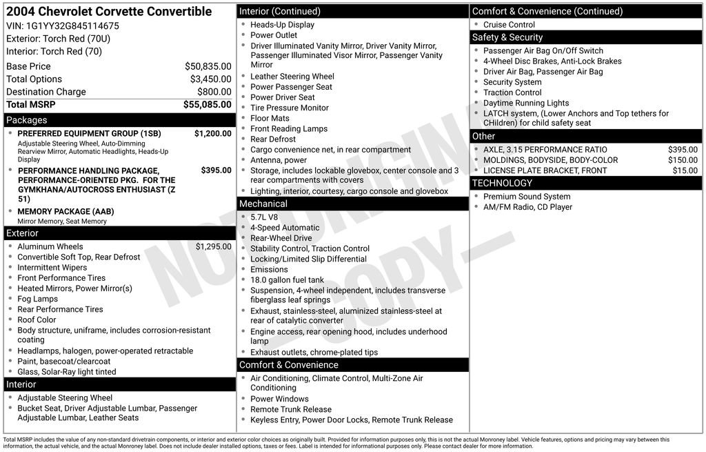 Used 2004 Chevrolet Corvette Base w/ Preferred Equipment Group image 30