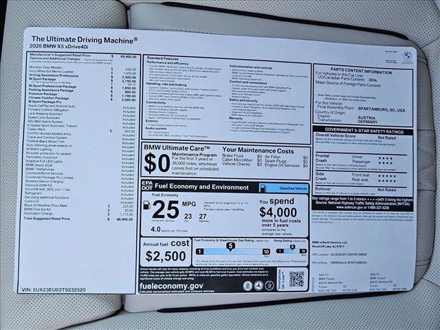 New 2026 BMW X5 xDrive40i w/ M Sport Package image 19