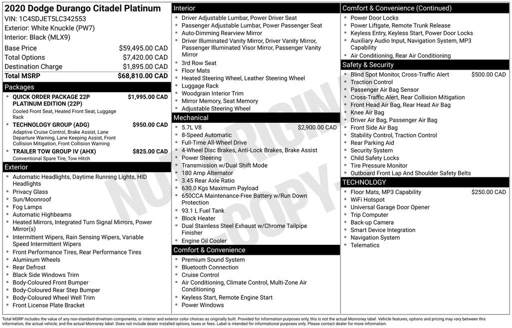 Used 2020 Dodge Durango Citadel image 7