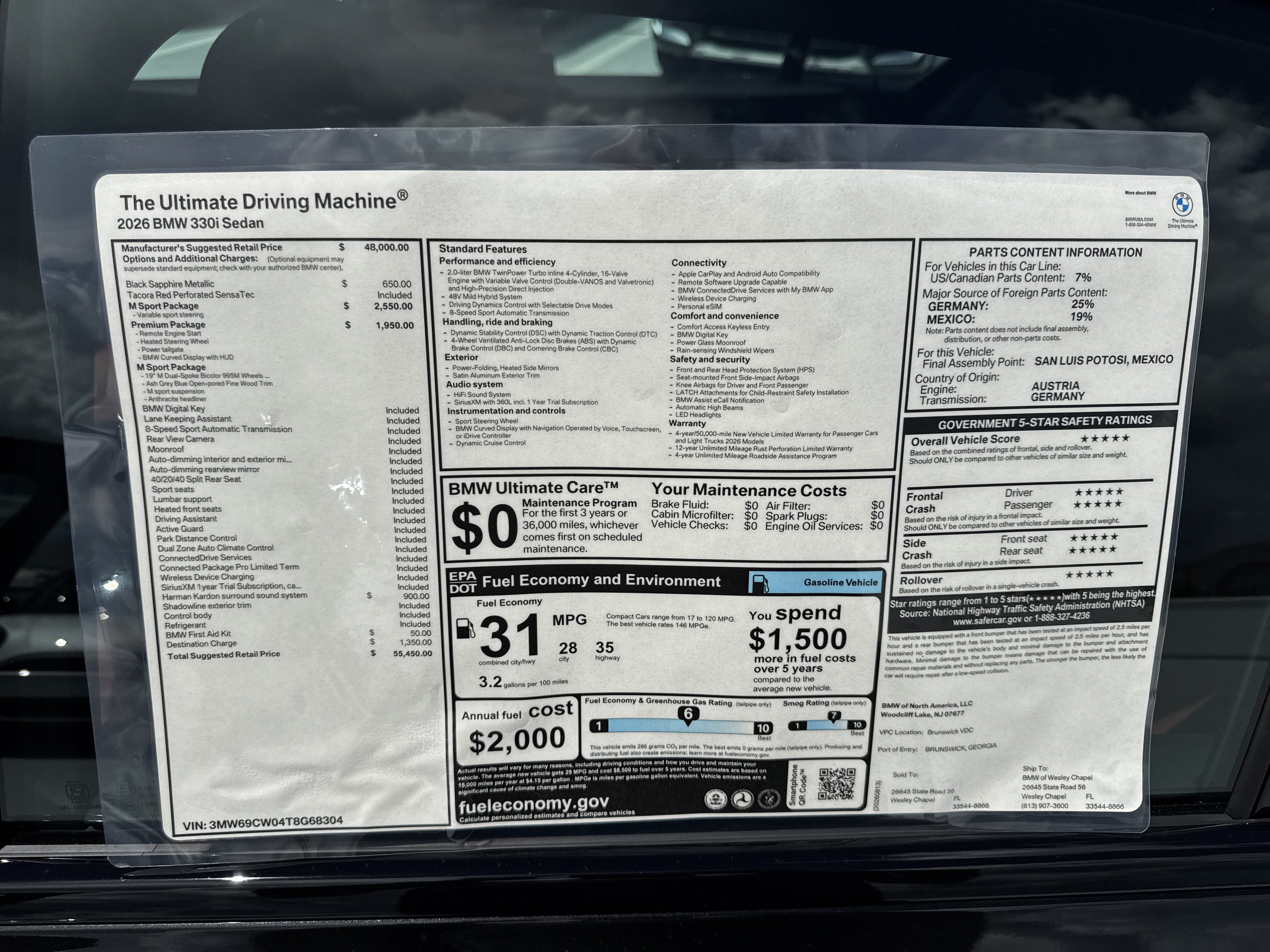 New 2026 BMW 330i Sedan w/ M Sport Package RWD image 26