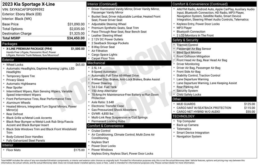 Used 2023 Kia Sportage X-Line w/ X-Line Premium Package AWD/4WD image 2