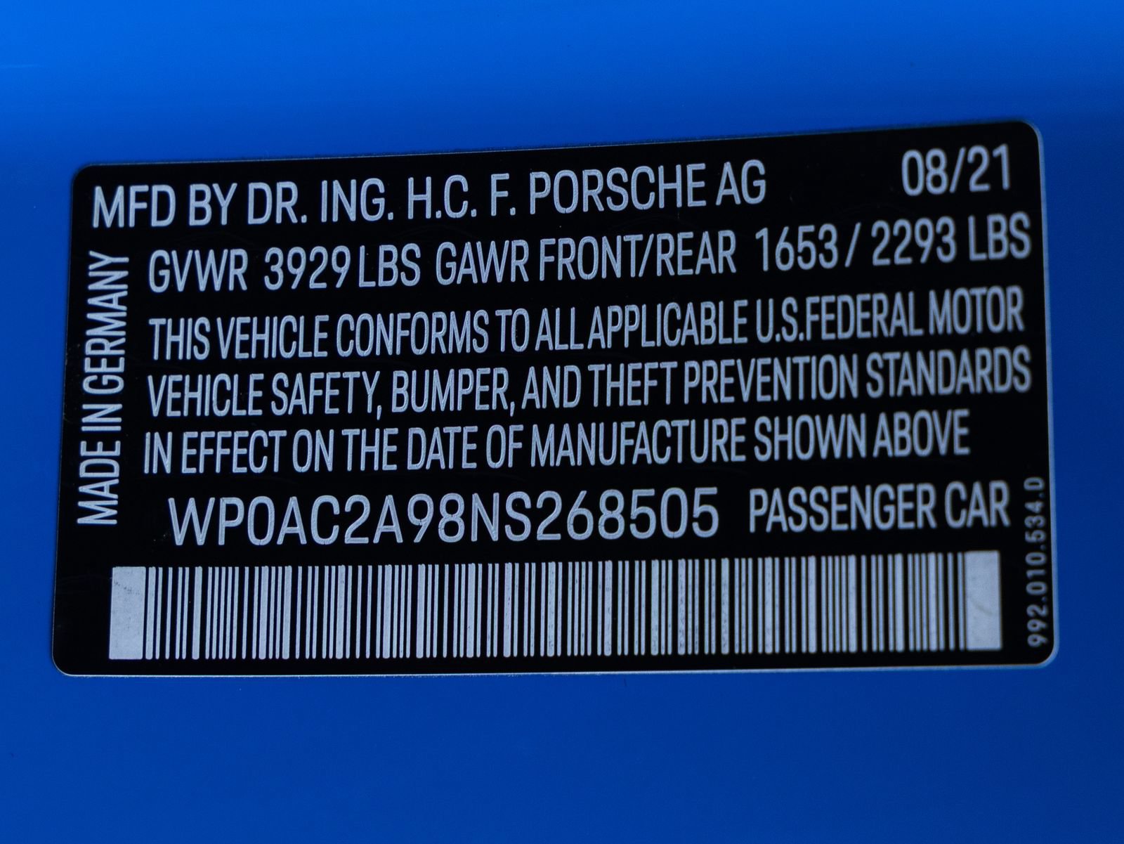 Certified 2022 Porsche 911 GT3 RWD image 33