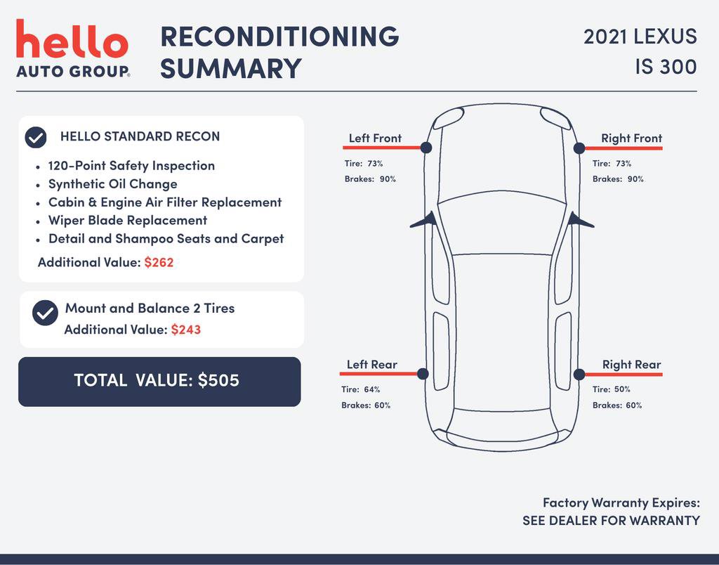 Used 2021 Lexus IS 300 w/ Comfort Package image 3