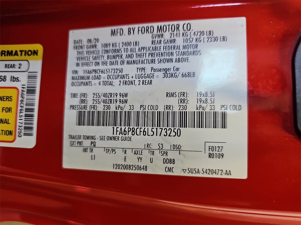 Used 2020 Ford Mustang GT Premium w/ California Special Package image 32