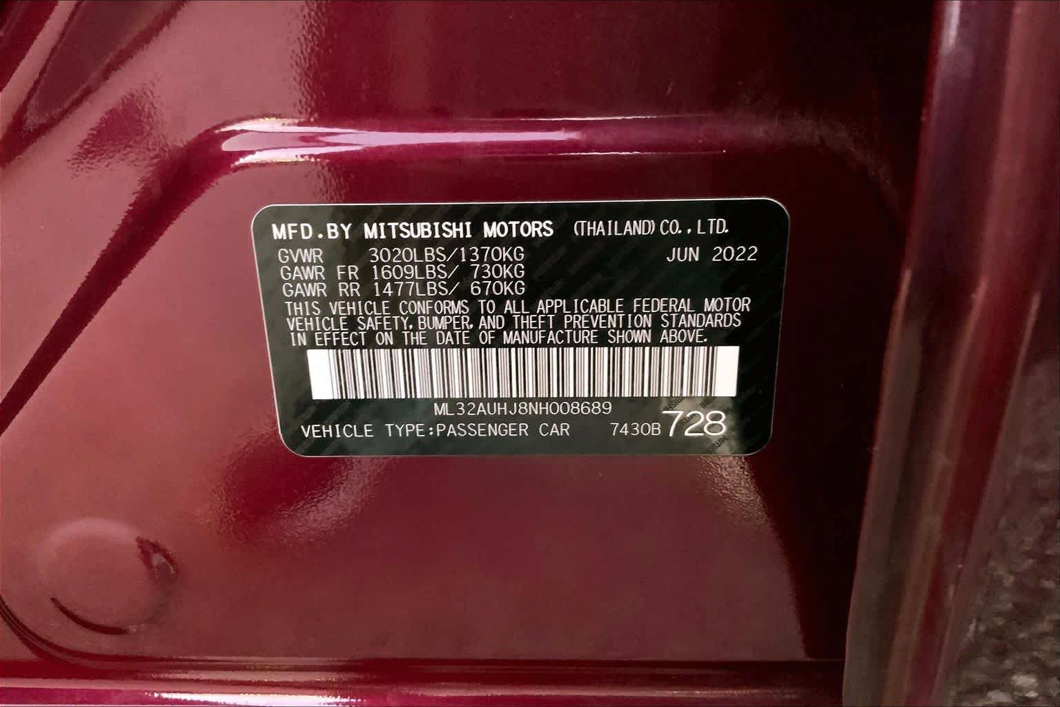 Used 2022 Mitsubishi Mirage ES FWD image 31