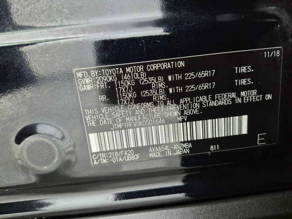 Used 2019 Toyota RAV4 XLE w/ Carpet Mat Package AWD/4WD image 32