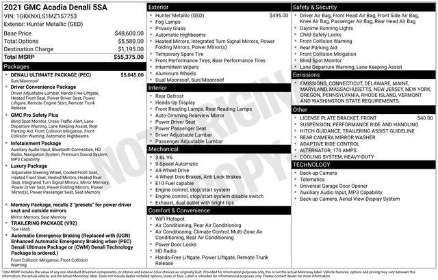 Used 2021 GMC Acadia Denali w/ Denali Ultimate Package image 5