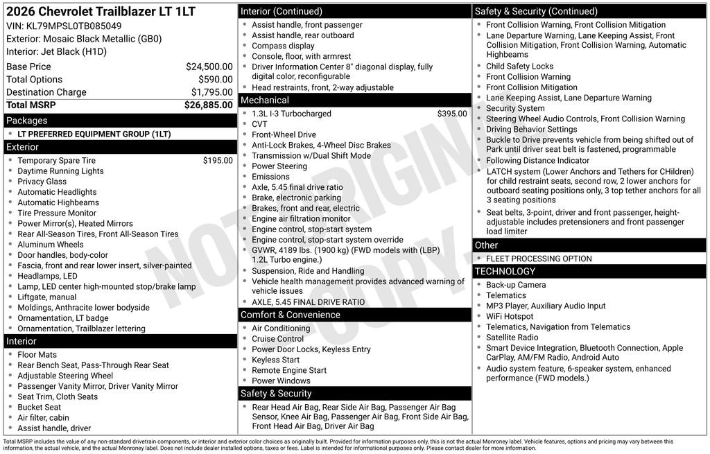 Used 2026 Chevrolet TrailBlazer LT FWD image 4