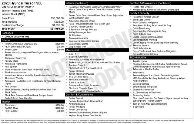 Used 2023 Hyundai Tucson SEL AWD/4WD image 10