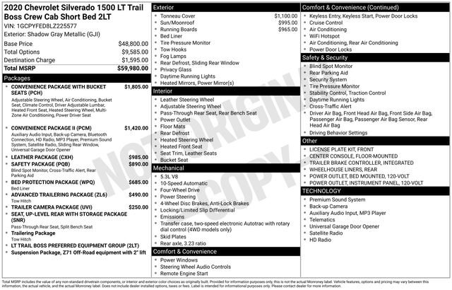 Used 2020 Chevrolet Silverado 1500 LT Trail Boss image 2