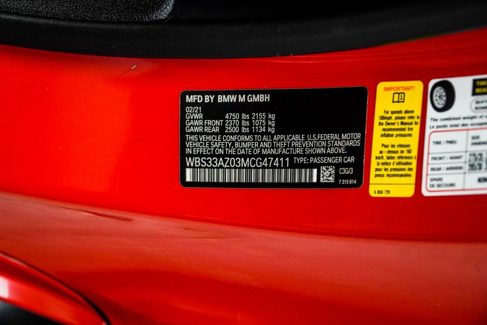Used 2021 BMW M4 Competition w/ M Carbon Exterior Package RWD image 40