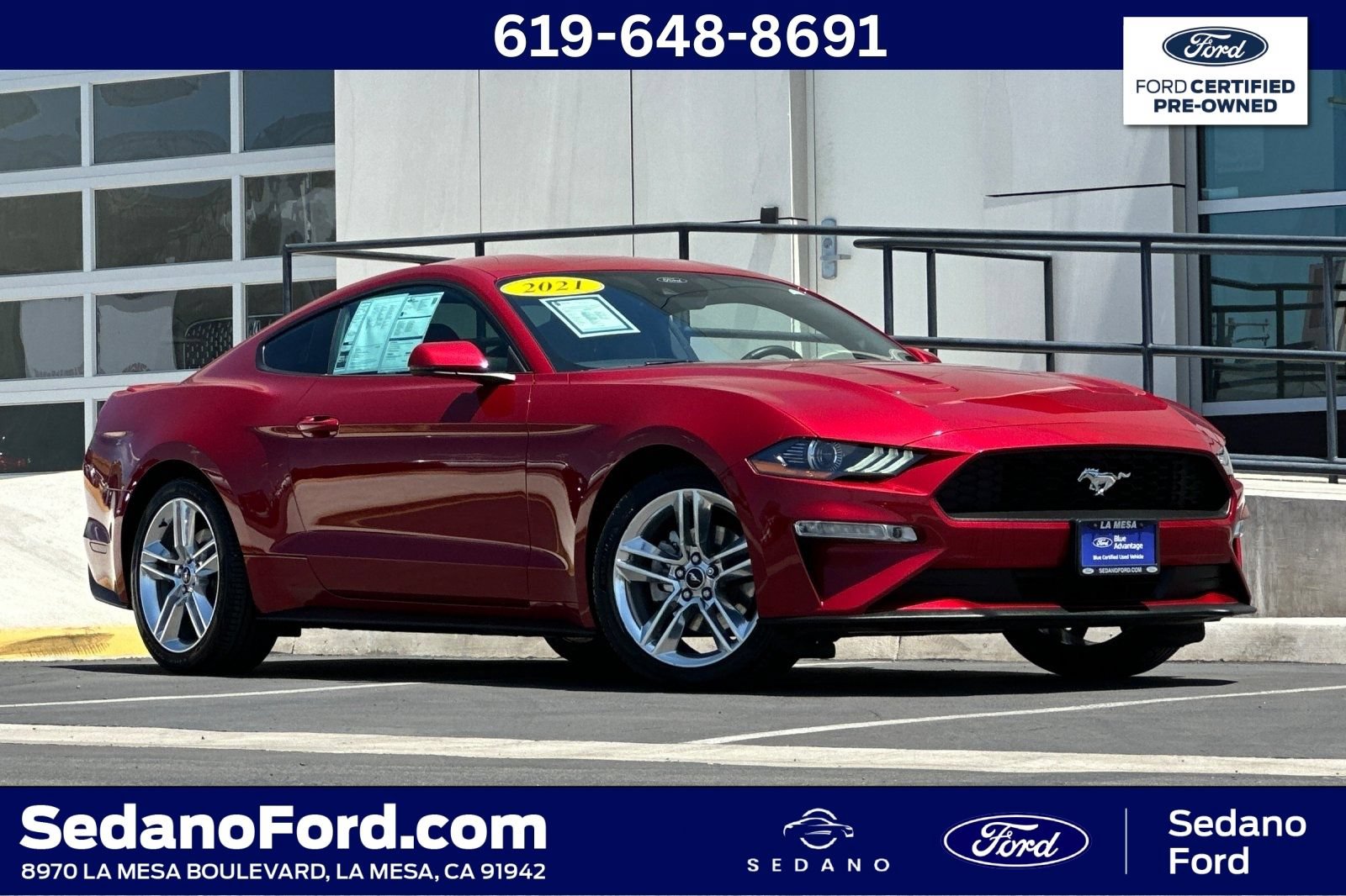 Certified 2021 Ford Mustang Premium w/ Equipment Group 201A RWD image 1