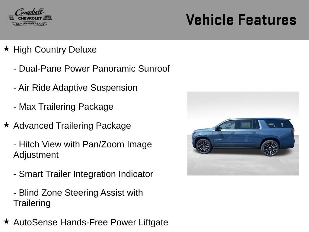 New 2026 Chevrolet Suburban High Country AWD/4WD image 17