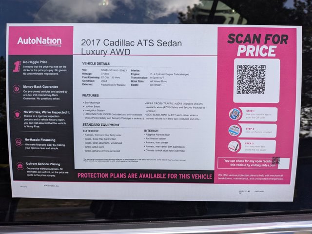Used 2017 Cadillac ATS Luxury w/ Safety and Security Package AWD/4WD image 23