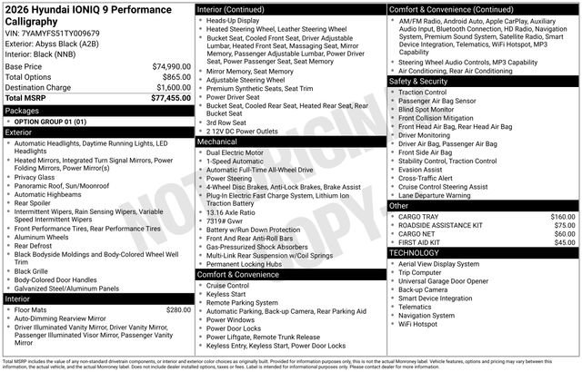 New 2026 Hyundai Ioniq 9 Calligraphy AWD/4WD image 40