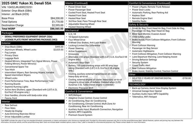 Certified 2025 GMC Yukon XL Denali AWD/4WD image 48