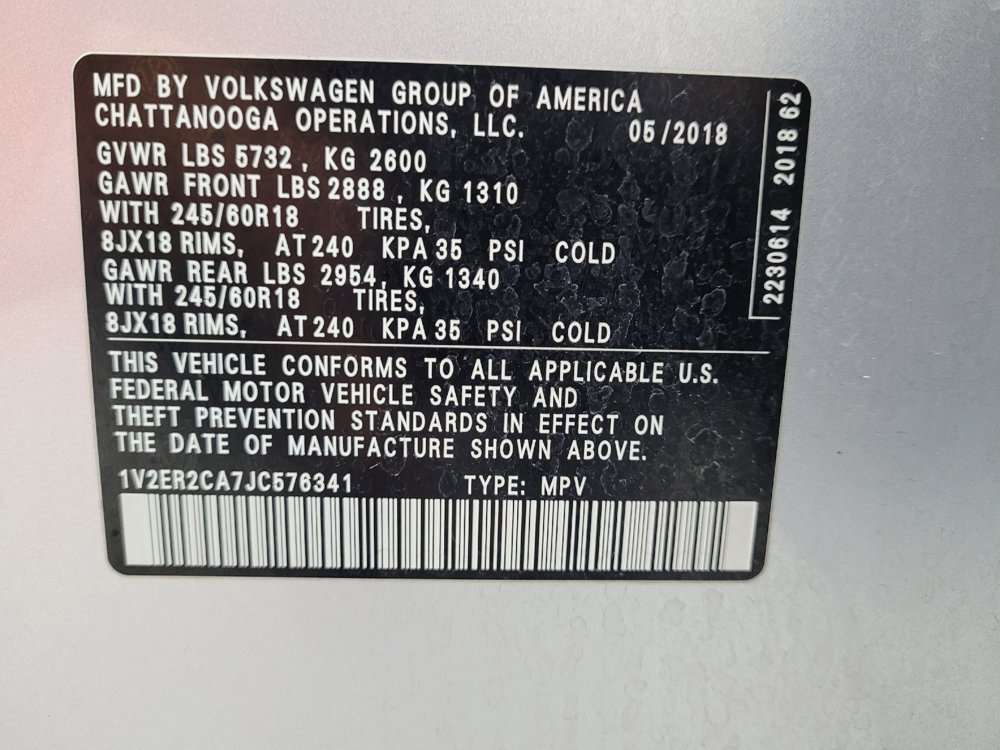Used 2018 Volkswagen Atlas SEL FWD image 33