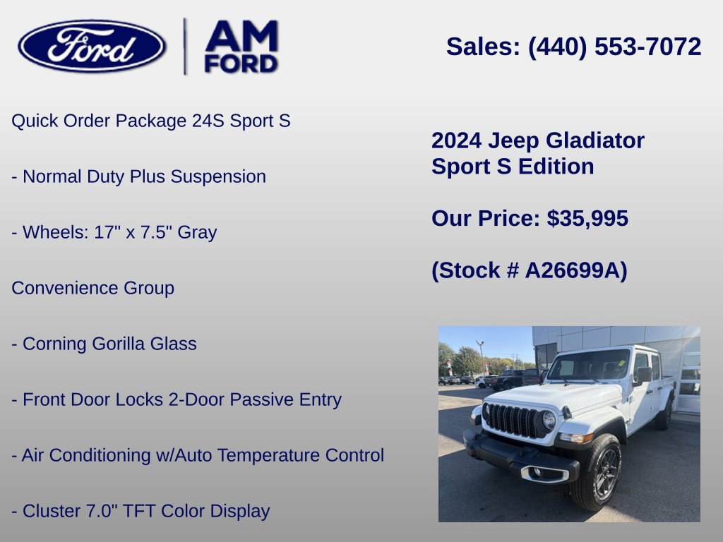 Used 2024 Jeep Gladiator Sport AWD/4WD image 16