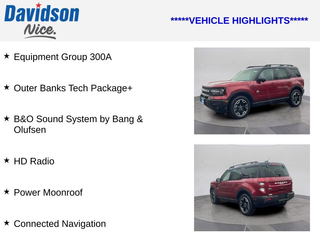 Certified 2025 Ford Bronco Sport Outer Banks w/ Outer Banks Tech Package+ image 4