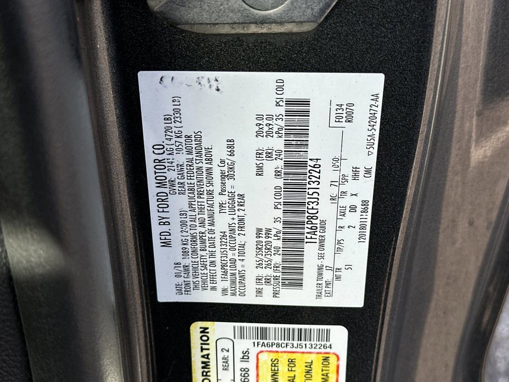 Certified 2018 Ford Mustang GT Premium w/ Equipment Group 401A RWD image 27