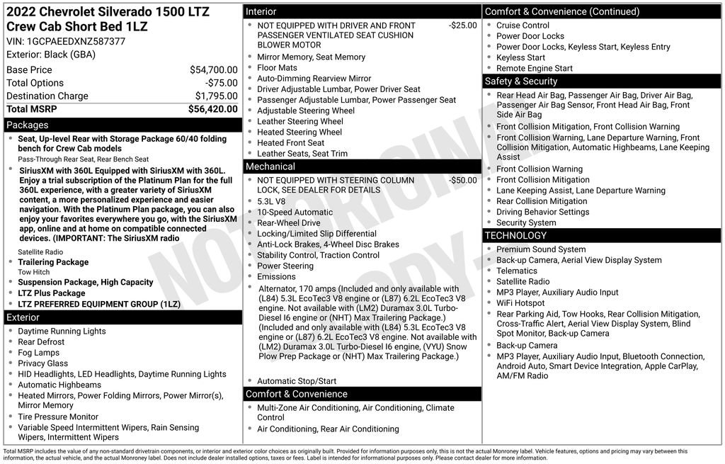 Used 2022 Chevrolet Silverado 1500 LTZ RWD image 6