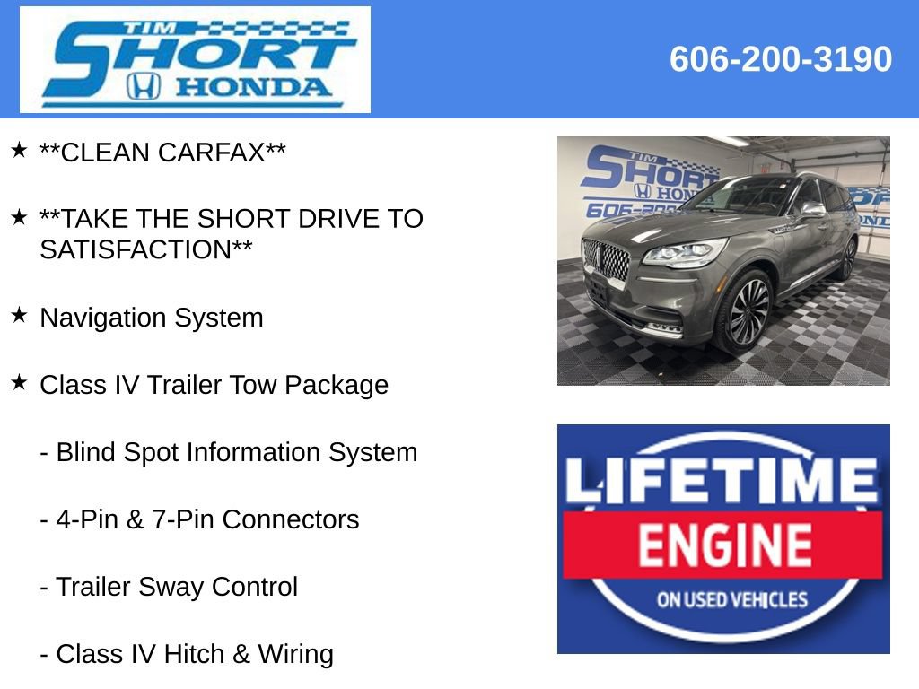 Used 2022 Lincoln Aviator Black Label Grand Touring w/ Class IV Trailer Tow Package AWD/4WD image 5