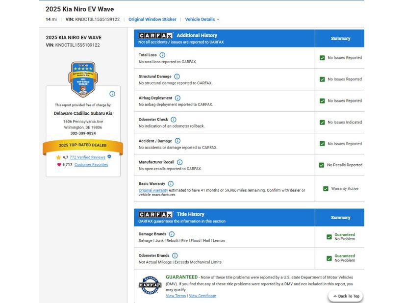 Certified 2025 Kia Niro Wave w/ Wave Preserve Package FWD image 8