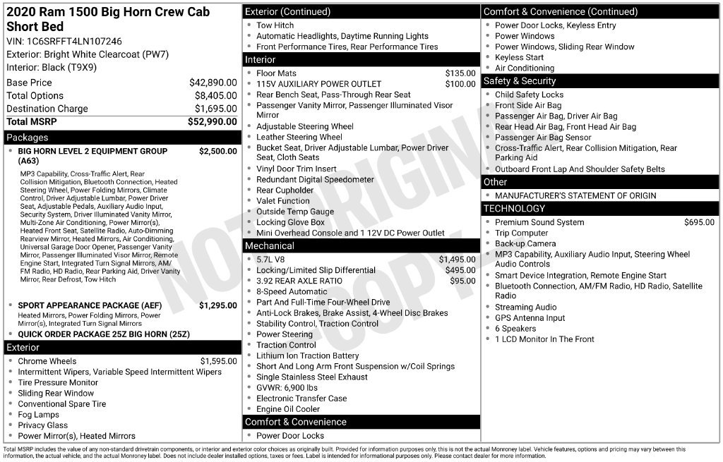 Used 2020 RAM 1500 Big Horn AWD/4WD image 13