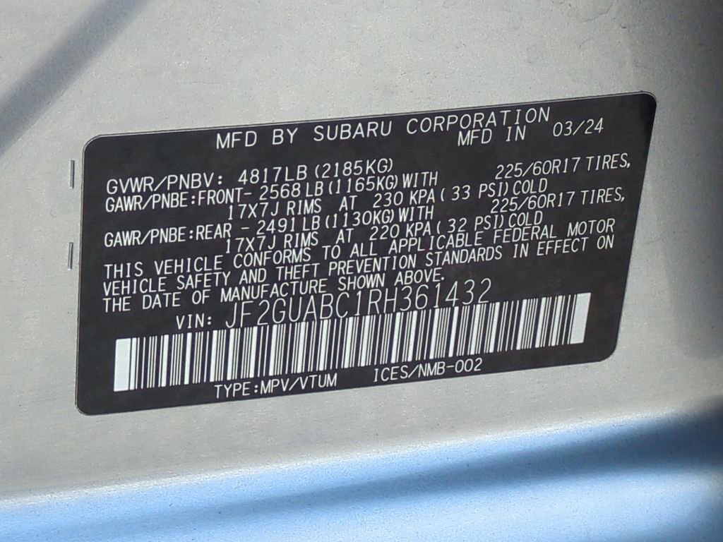 Used 2024 Subaru Crosstrek 2.0i image 32