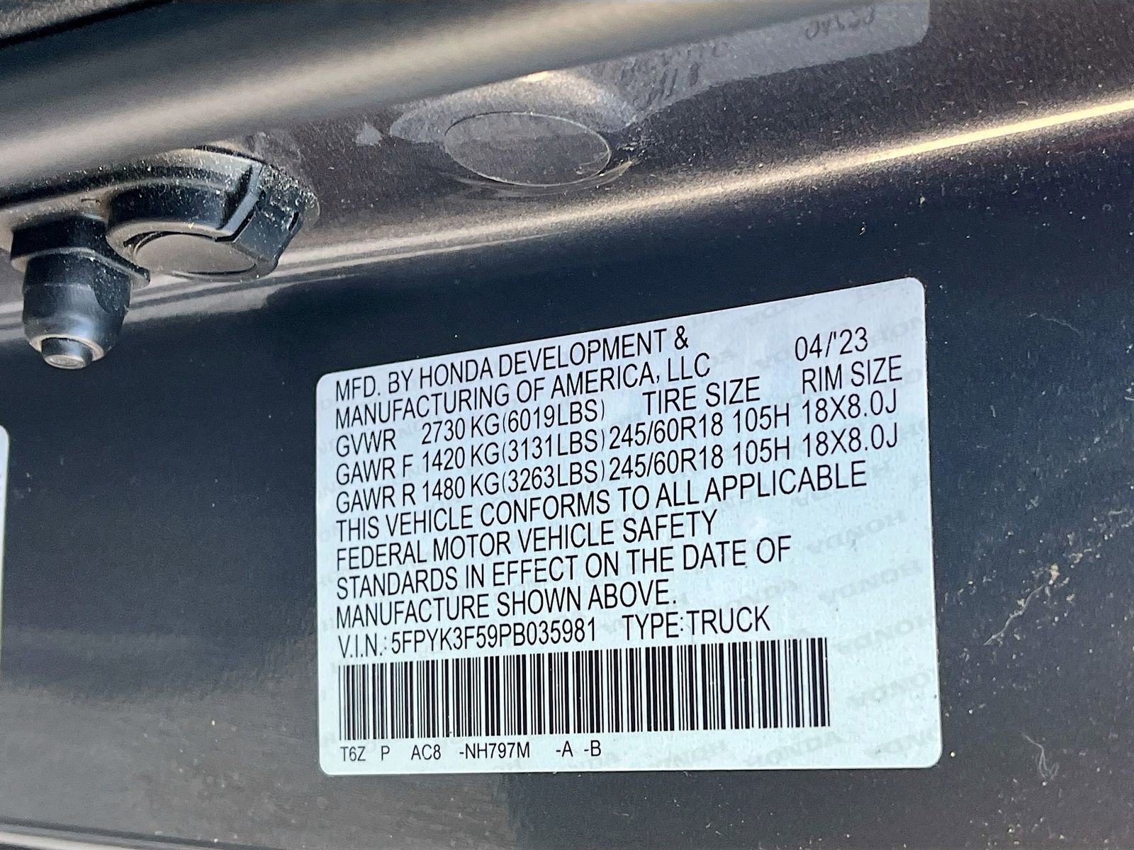 Used 2023 Honda Ridgeline RTL image 30