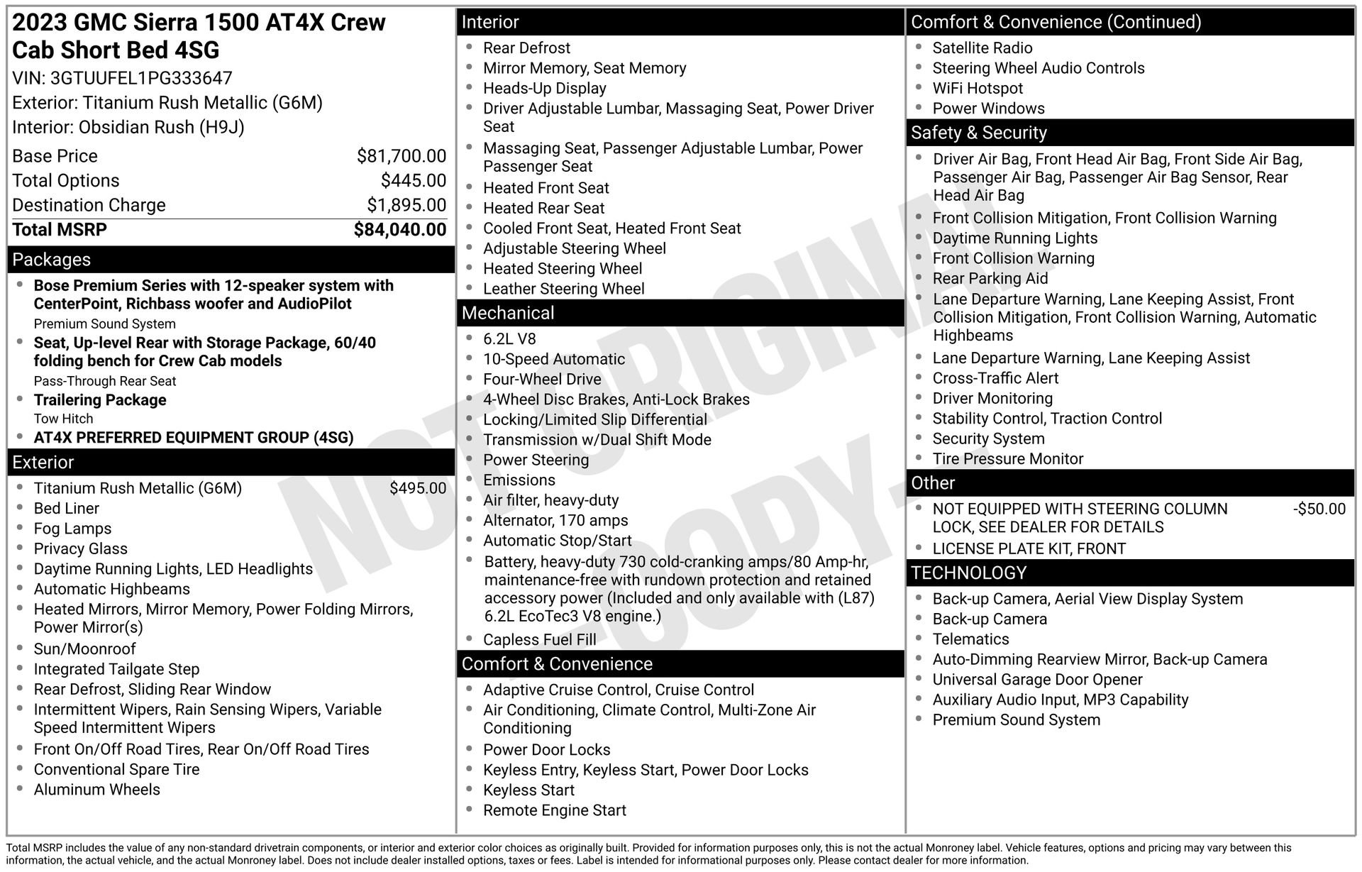 Used 2023 GMC Sierra 1500 AT4X AWD/4WD image 4