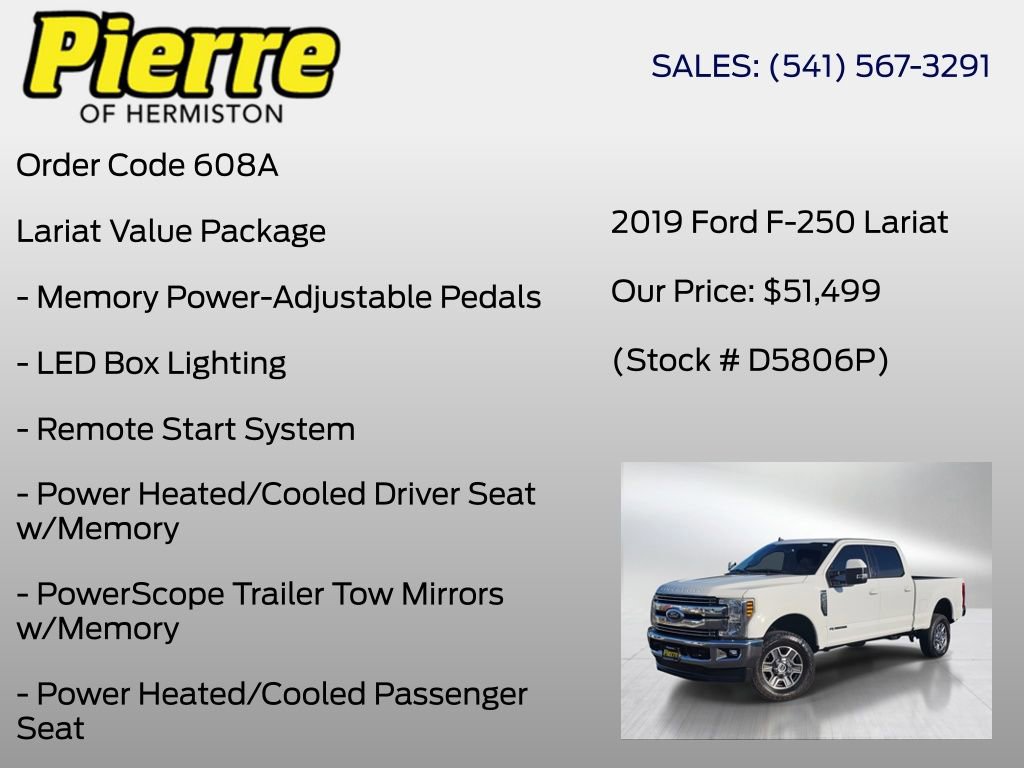 Used 2019 Ford F250 Lariat w/ Lariat Value Package image 6