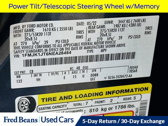 Certified 2022 Ford Expedition Max XLT image 40