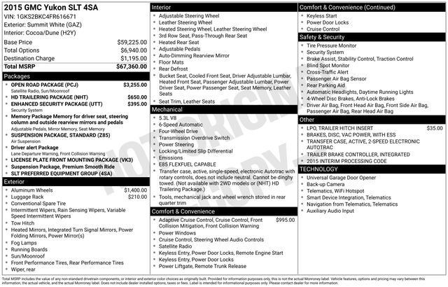 Used 2015 GMC Yukon SLT w/ Open Road Package image 42