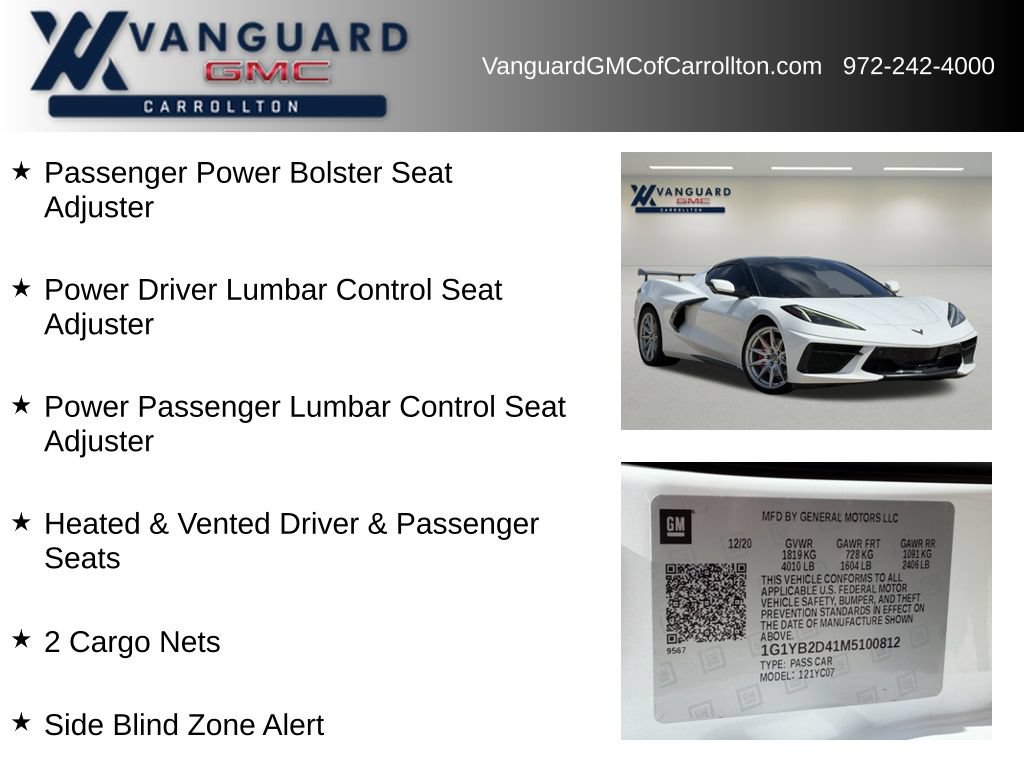Used 2021 Chevrolet Corvette Stingray Preferred Cpe w/ 2LT RWD image 16