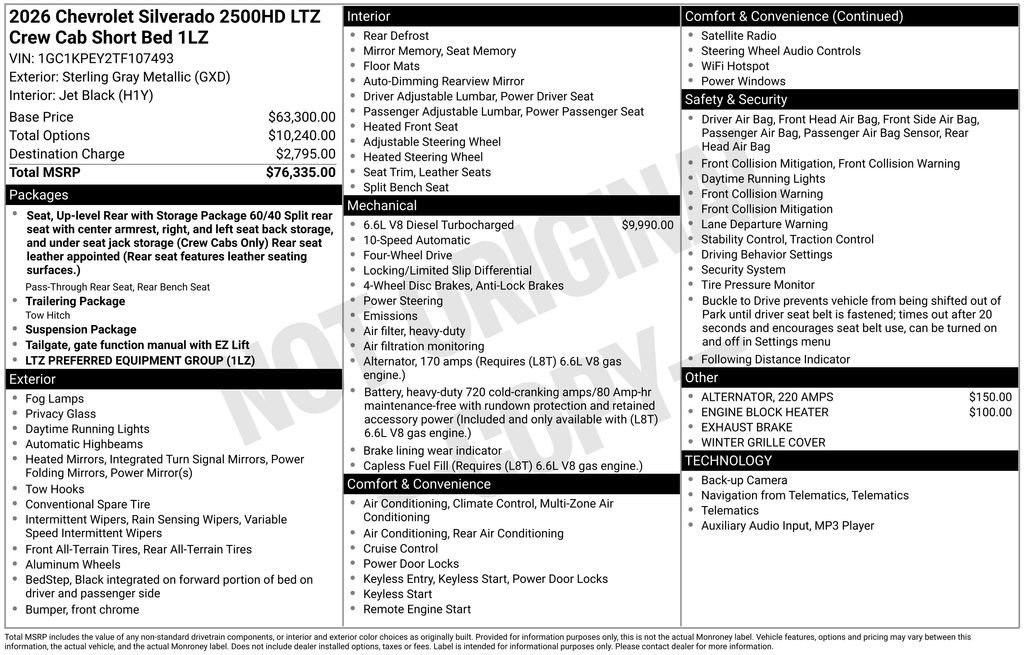 Certified 2026 Chevrolet Silverado 2500 LTZ image 26