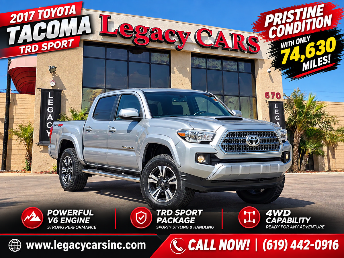 Used 2017 Toyota Tacoma TRD Sport w/ Tow Package (A/T) AWD/4WD image 2