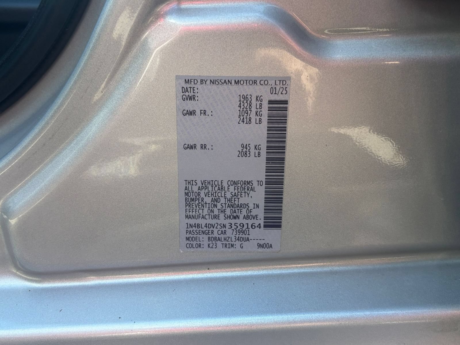 Used 2025 Nissan Altima 2.5 SV FWD image 27