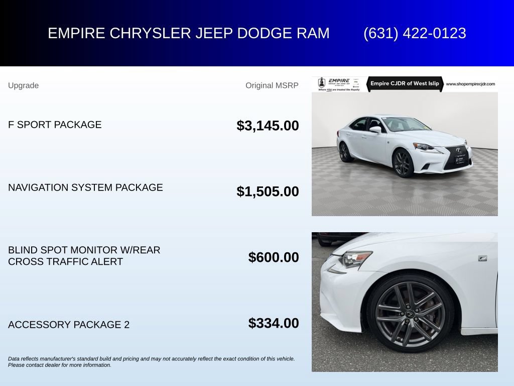 Used 2016 Lexus IS 300 AWD w/ F Sport Package image 6