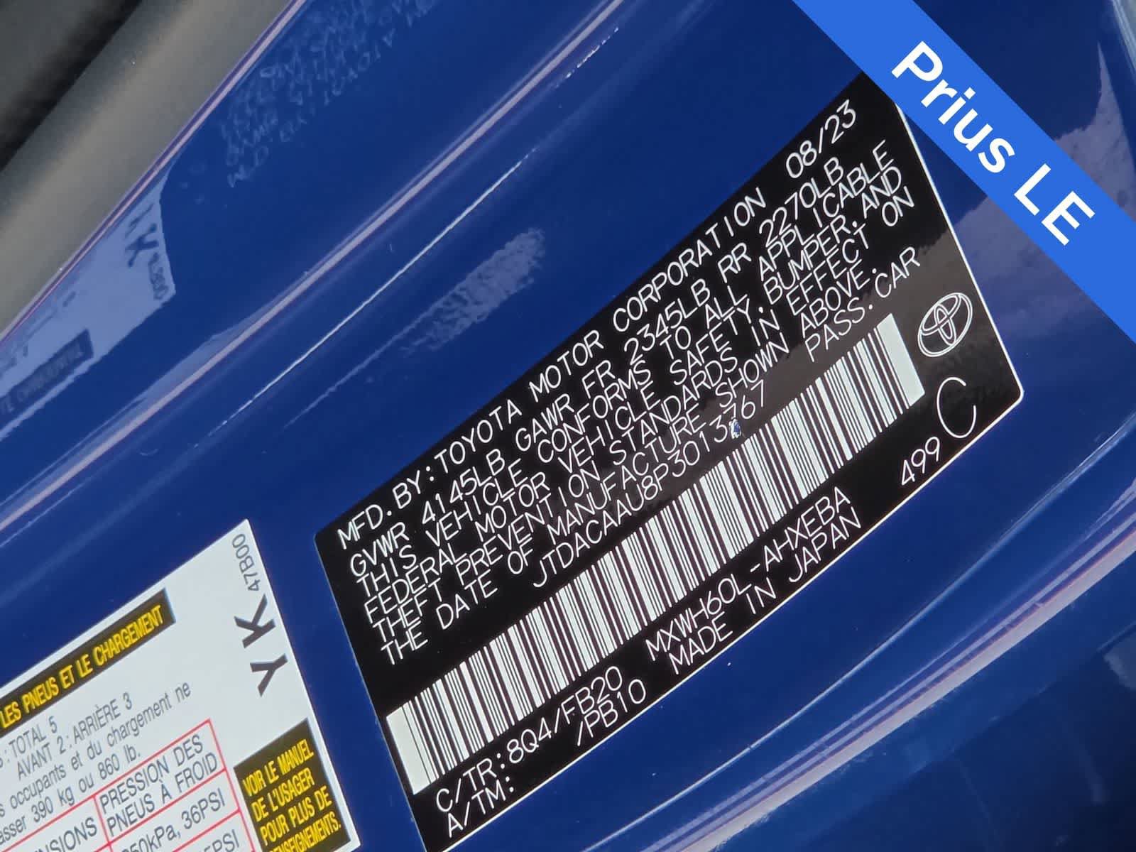 Used 2023 Toyota Prius LE FWD image 25