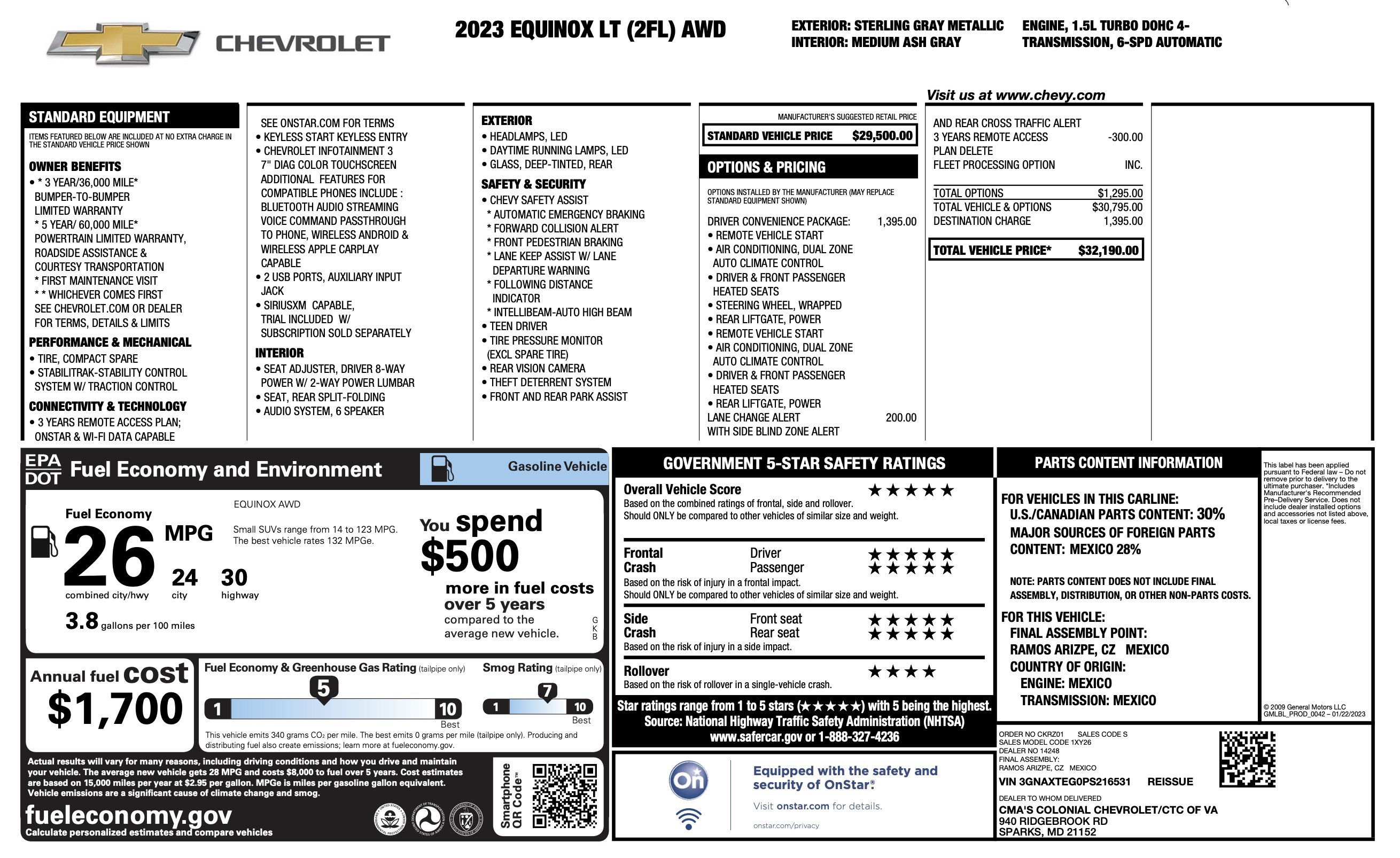 Used 2023 Chevrolet Equinox LT w/ Driver Convenience Package AWD/4WD image 4